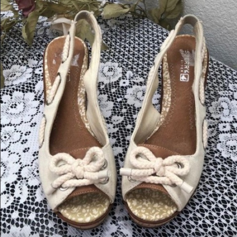 Sperry Top Sider Wedge Sandal 7M